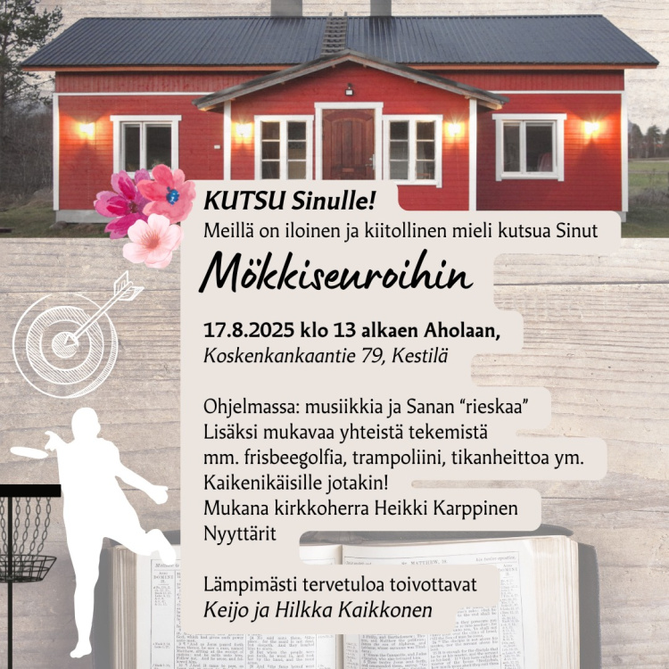 Mökkiseurat Hyvölänrannalla Ahola