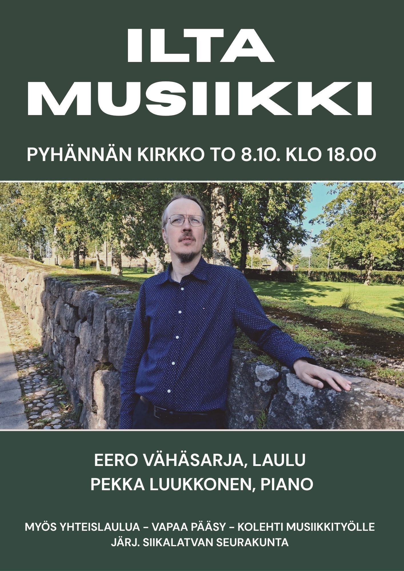 Iltamusiikki Pyhännän kirkossa torstaina 8.10. klo 18.00