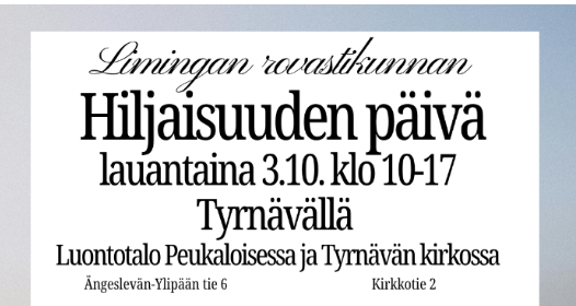 hiljaisuuden päivä 3.10.2026 Tyrnävällä