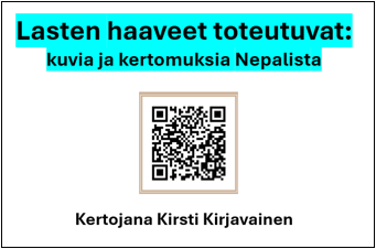 Lasten haaveet toteutuvat; kuvia ja kertomuksia Nepalista